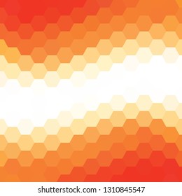 orange hexagon background. geometric design. polygonal style. presentation template