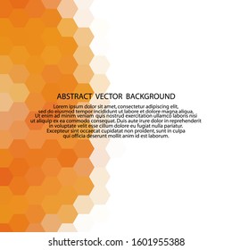 orange hexagon background.  geometric design 