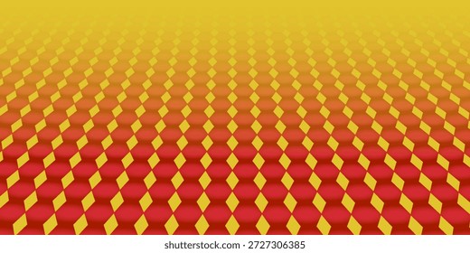 Fondo de hexágono naranja, Ilustración vectorial de panal.

