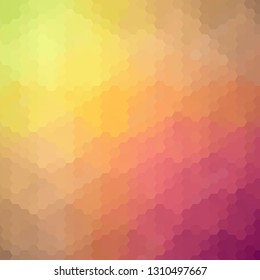 orange hexagon background. mosaic style 