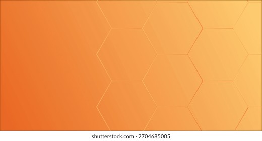 Fondo anaranjado del panal del hexágono con el modelo del gradiente para el diseño Abstractas moderno
