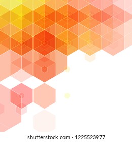 orange hexagon. polygonal style. layout for advertising. vector illustration