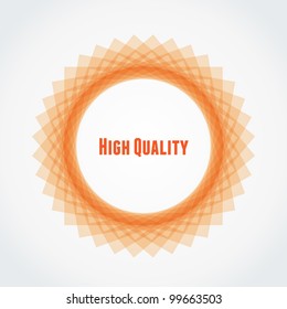 Orange high quality badge