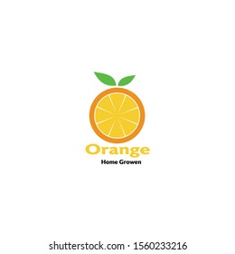orange home growing vector illustration design logo template