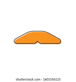 Orange Homemade pie icon isolated on white background.  Vector Illustration