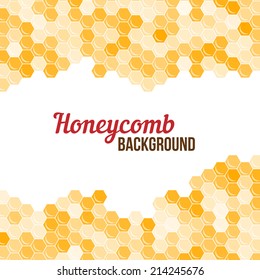 Orange honeycomb background. Abstract geometric vector illustration. Perfect background for Rosh Hashana poster or invitation.