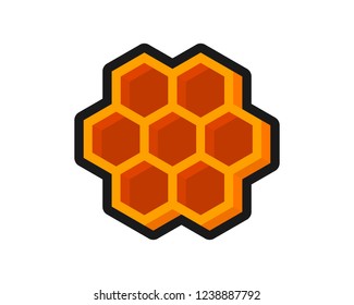 orange honeycomb design