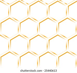 Orange honeycomb. Hexagon pattern