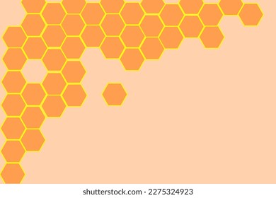 orange honeycomb hexagon shaped background