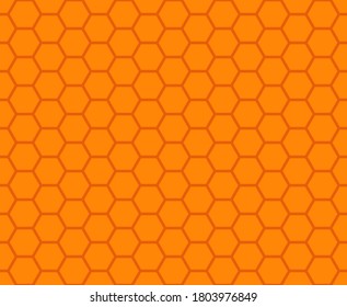 Orange honeycomb mosaic. Orange hexagon tiles background. Seamless vector illustration. Print for wrapping, web, fabric, surface, scrapbooking, etc. Other mosaic patterns in my collection.