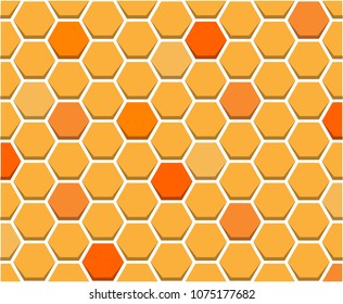 orange honeycomb pattern seamless on white background