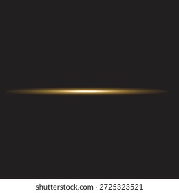 Resplandor de luz Horizontal naranja sobre fondo oscuro