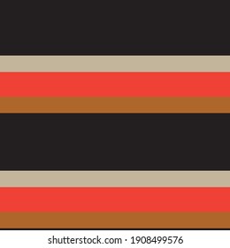 Orange Horizontal striped seamless pattern background suitable for fashion textiles, graphics