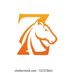 Orange Horse Initial Z Consulting Logo