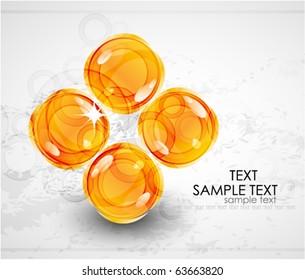 Orange hot icons on grey. Vector background