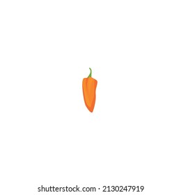 Orange Hot peppers mexican chile vector.
