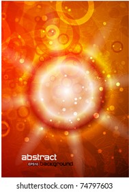 Orange hot star light background