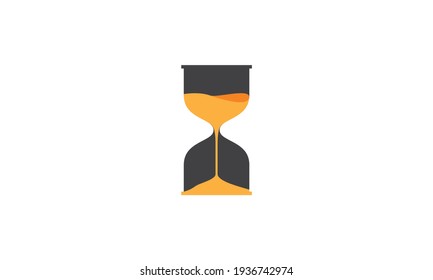 orange hourglass logo symbol vector icon illustration design
