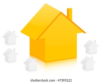 orange house makes the difference