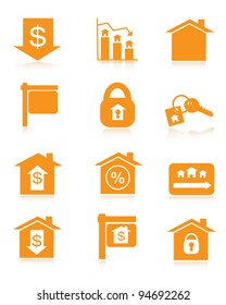 Orange Housing Market Icons