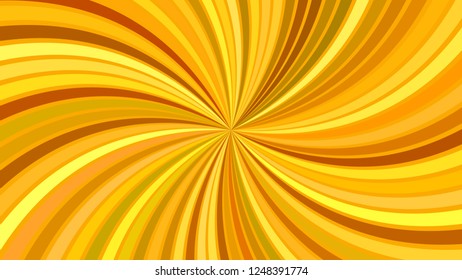 Orange hypnotic abstract spiral ray stripe background - vector design