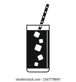 Orange ice cocktail icon. Simple illustration of orange ice cocktail vector icon for web design isolated on white background