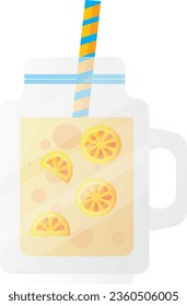orange ice in a glass with a transparent appearance containing orange pieces