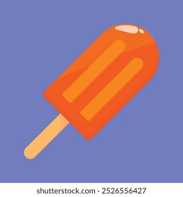Orange Ice Pop vector icon. ice cream icon vector. orange flavour ice cream