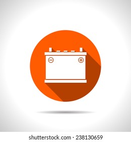 orange icon of accumulator