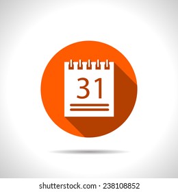 orange icon of calendar