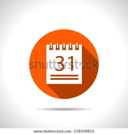 orange icon of calendar