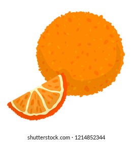 Orange icon. Cartoon of orange vector icon for web design isolated on white background