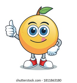 orange icon character - vector file