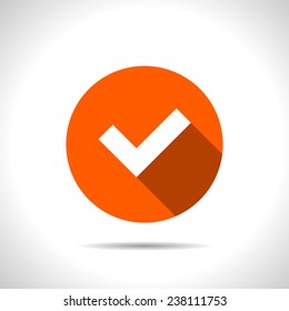 orange icon of check