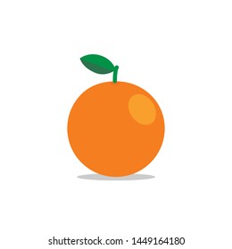 Orange icon, citrus fruit vector illustration.