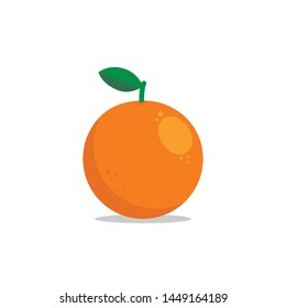Orange icon, citrus fruit vector illustration.