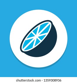Orange icon colored symbol. Premium quality isolated grapefruit element in trendy style.