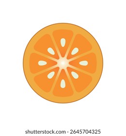 Orange icon. COlored vector illustration.