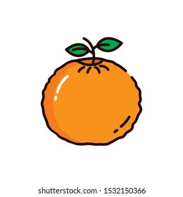 orange icon design, Fruit healthy organic food sweet and nature theme Vector illustration