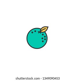 Orange icon design. Gastronomy icon vector illustration