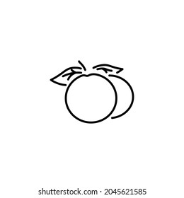 orange icon designed in line style in fruit icon theme
