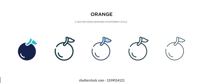 orange icon in different style vector illustration. two colored and black orange vector icons designed in filled, outline, line and stroke style can be used for web, mobile, ui