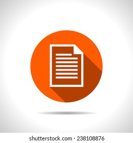 orange icon of document