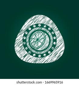 icono naranja dibujado con textura de pizarra