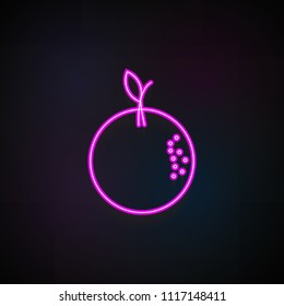 Orange icon. Element of Fruit icons for mobile concept and web apps. Neon Orange icon can be used for web and mobile