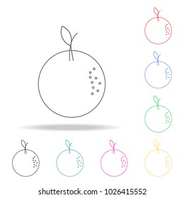 Orange icon. Element fruits multi colored icons for mobile concept and web apps. Thin line icon for website design and development, app development. Premium iconfruits on white background