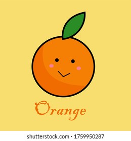 orange icon in flat design