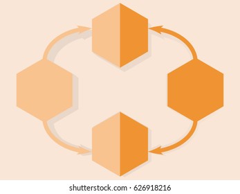 Orange icon flat design for infographic