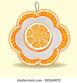 Icono naranja. Ilustración vectorial moderna de diseño plano. Aislado sobre un fondo de color elegante. 