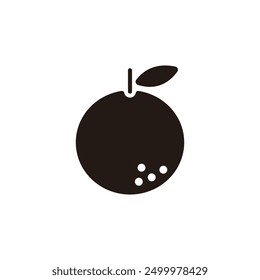 Orange icon. Flat silhouette version.
